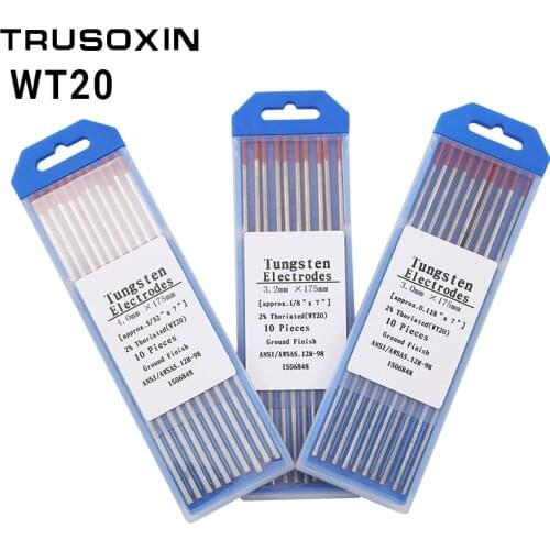 10pcs Red Color Code 175MM Thorium Tungsten Electrode Head Tungsten Needle/Rod for the TIG Welding Machine with TIG Function