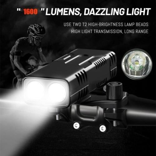 10000mah usb rechargeable bike light 1600 lumens headlamp 5t6 super bright led flashlight front and rear lights