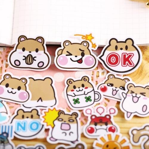 39 Pcs Cute hamster avatar Stickers for Luggage Laptop Skateboard Bicycle Motorcycle Styling Decals Fashion Cool Sticker