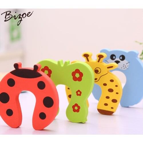 5pcs Anti pinch hand extruding proof anti pinch closed door anti-collision baby safety door cock block in children