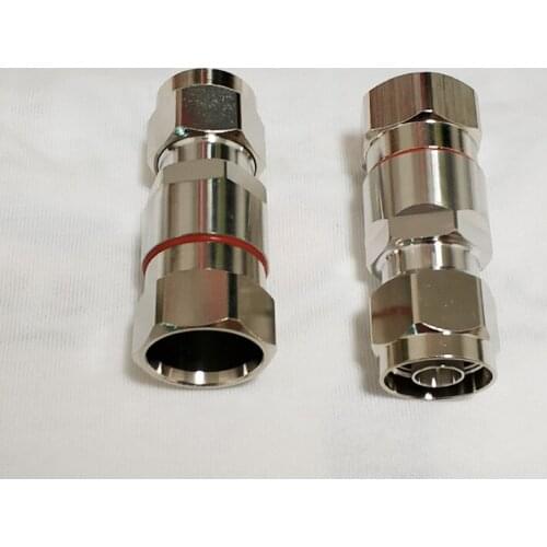 50pcs/lot NJ-1/2 Feeder Cable Pure Copper Connector 50-12 Cable N Type Male Coaxial Cable connector