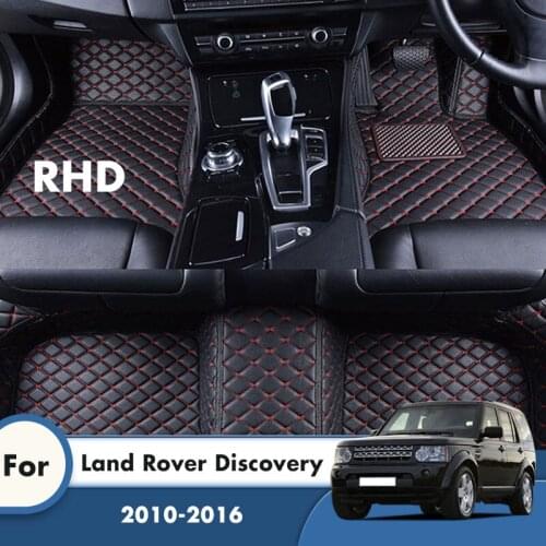 RHD Car Floor Mats For Land Rover Discovery 5 Seats 2016 2015 2014 2013 2012 2011 2010 Carpets Styling Auto Interior Accessories