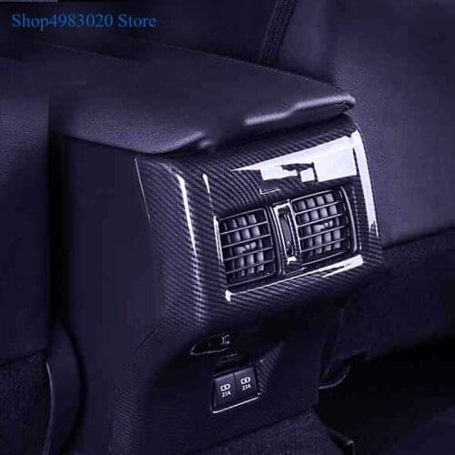 Car Styling ABS Rear air conditioning outlet decorative sequins Rear Outlet Decoration Frame Cover For Toyota Camry 2017 2018