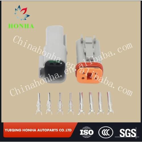 Free shipping Deutsch DT 4 Pin Waterproof Electrical Wire Connector plug Kit DT06-4S DT04-4P With Terminals