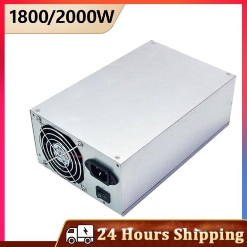 1800/2000W Modular Mining Power Supply Bitcoin Mining Machine Power PSU for 8 GPU ETH Rig Ethereum Miner Battery 160-240V