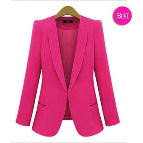 Brieuces new Ladies Feminino Plus Size XS-5XL Formal Jacket Womens White Blaser Rosa Female Blue Women Suit Office Ladies