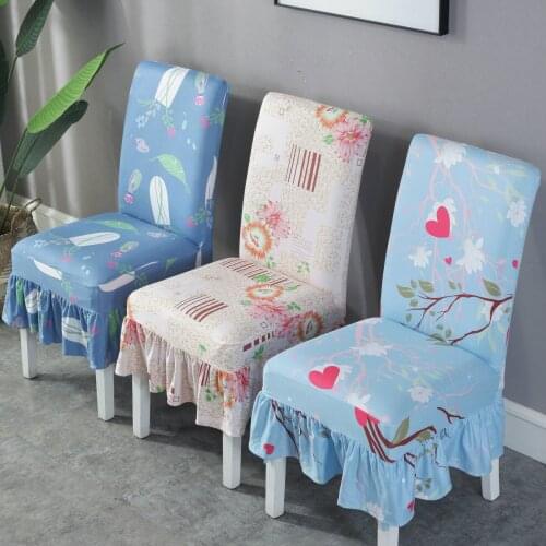 Single spandex chair cover universal backrest cover stool seat fabric home dining chair cushion cover elastic conjoined chair