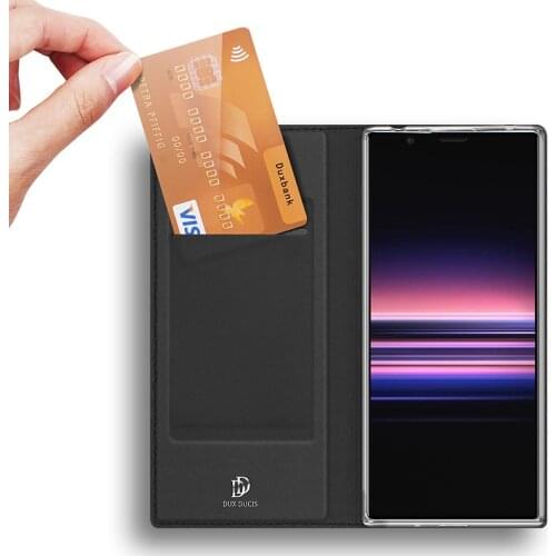 Original Dux Ducis Pu Leather Case For Sony Xperia1 Ii Coque Luxury Thin Flip Cover Wallet Phone Cases Sony Xperia1 Ii