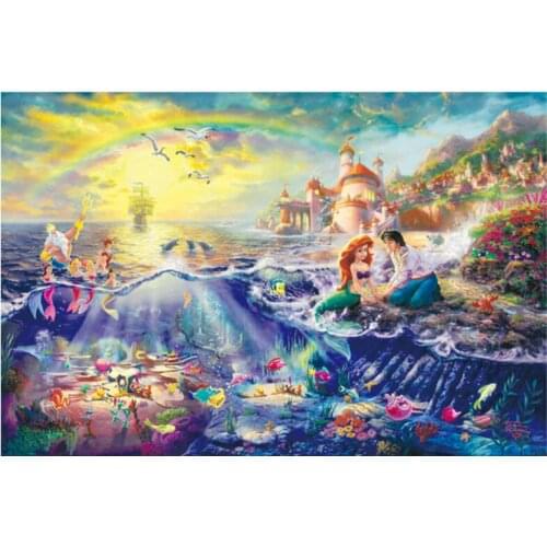 Mermaid Love The wooden puzzle 1000 pieces ersion paper jigsaw puzzle white card adult childrens educational toys