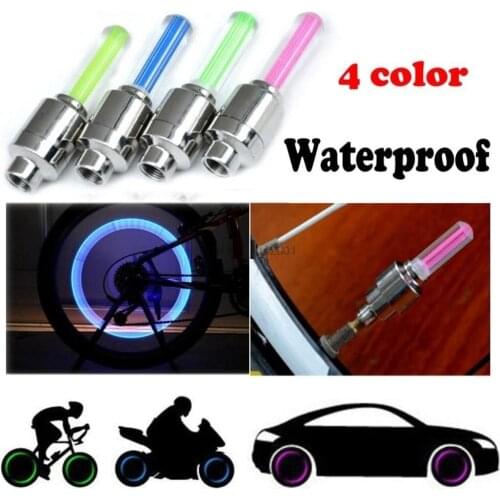 DHL 500PCS Bike Light With Mountain Road Bike Bicycle Lights Leds Tyre Tire Valve Caps Wheel Spokes Led Light ( No Battery )