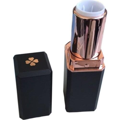 DIY Lipstick Bottle Makeup Tools High Quality 12.1mm Black/White Plastic Square Lipstick Tube Container Tube 50pcs/lot