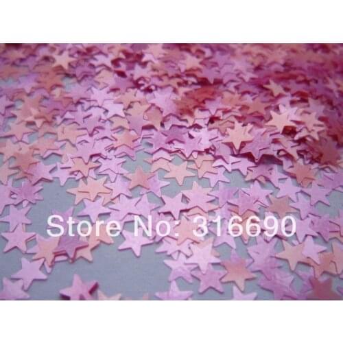 Nail Art Mix Pink Stars Glitter Paillette Spangles Solvent Resistant Glitter