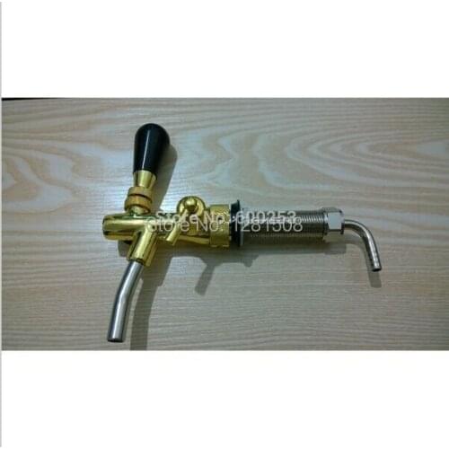 Homebrew kegging beer tap,Golden Beer Faucet with long shank, kettle beer keg,copper chrome beer tap free shipping