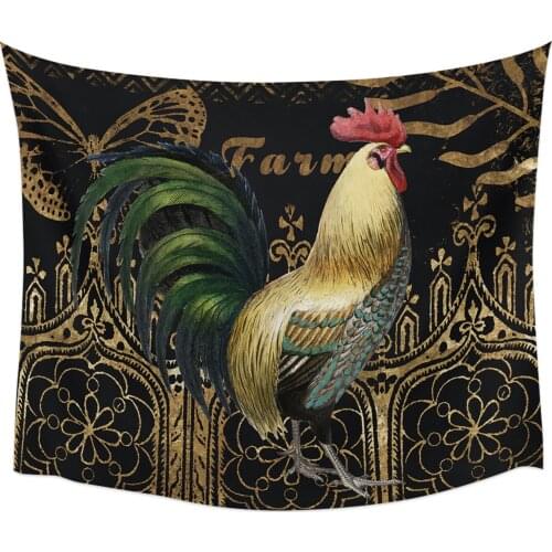 Farm Rooster Butterfly Texture Wall Tapestry Home Wall Decor Bedroom Tapestry Wall Hanging Yoga Mat Picnic Mat