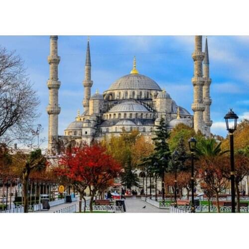 Scenery diamond painting full drill castle embroidery stitch landscape rhinestone picture puzzle toys kids drawing wall decor