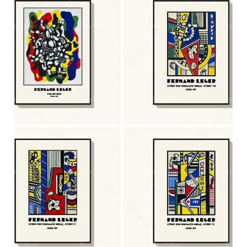 Fernand Léger gift, museum poster, Bauhaus exhibit, geometric wall art, creative decor poster for gallery wall