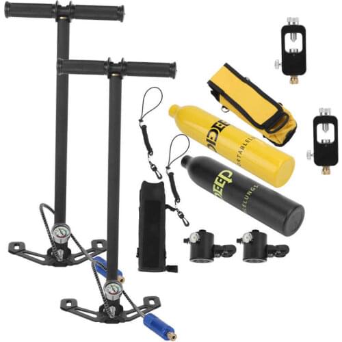 DIDEEP 0.5L Oxygen Cylinder Underwater Breather Set for Scuba Diving Instruction Include Breathing Valve High Pressure Pump