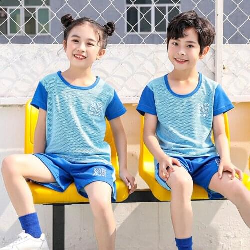 Children Summer Basketball Clothes Boys Girls Sport Breathable quick dry Clothing Sets Tops Shorts Suits 4 5 6 7 8 9 10 12 Yrs