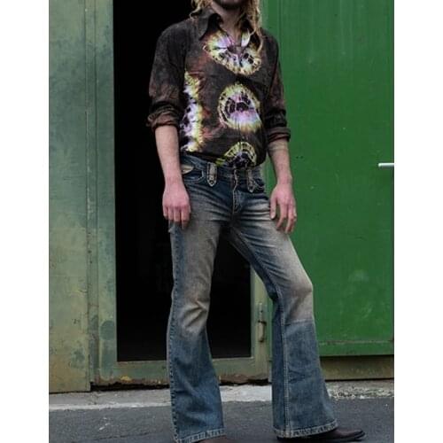 Мужские джинсы клеш Mandylandy China At AliExpress