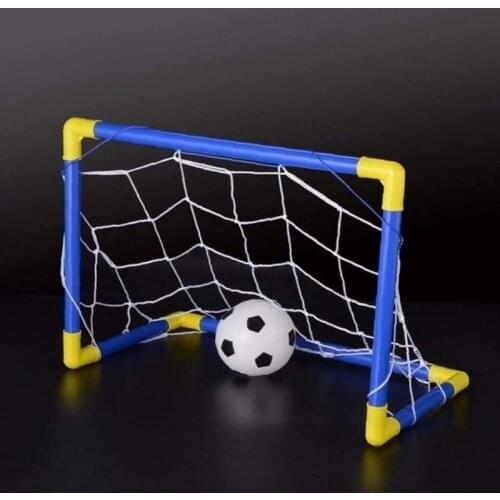 Football Soccer Goal Post Frame Set With Football Net Pegs Ball Pump Children Training Practice Kids Sport Indoor Outdoor Toys