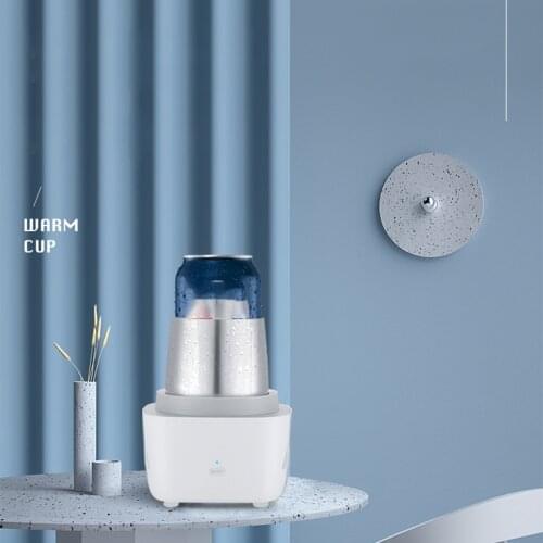 Desktop Car Heating Cooling Cup Mini Refrigerator for Hot Chocolate Milk Beverage Tea Beer Fast Cooling Drink Chiller US Plug