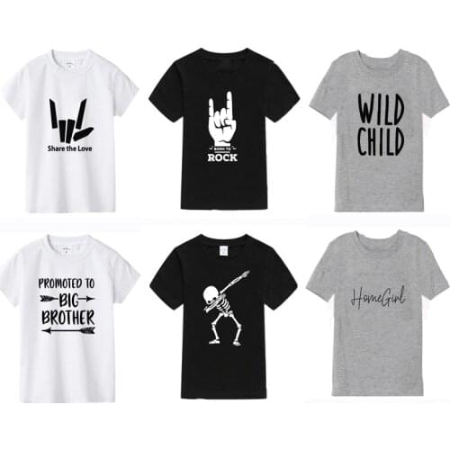 New 2019 Summer Boys T Shirt Toddler Girl Tees T-Shirt For Girls Tops Cotton Childrens Tshirts For Boy Child Shirts Kids Tops