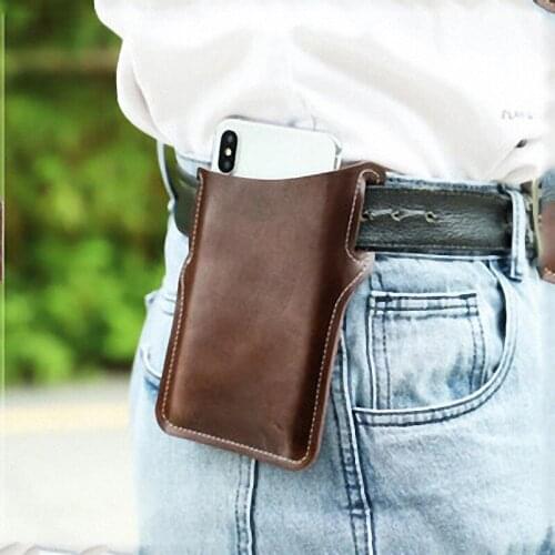 New Men Women Outdoor Wear Belt PU Leather Wallet Cell Phone Pockets Portable Multifunctional Waist Bag Mountaineering Sports
