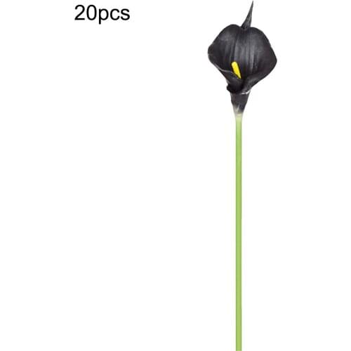 [pay On Place] 20pcs Black Artificial Flower Calla Lily Artificial Bridal Wedding Bouquet Branch