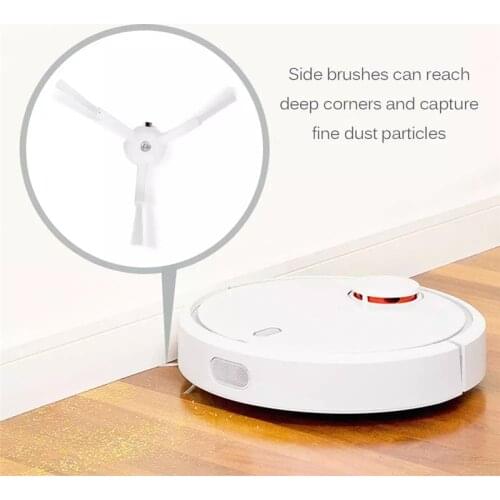 2pcs Original Side Brushes For Xiaomi / Roborock S50 S51 S55 Robot Vacuum Cleaner Brushes Parts Accessories Side Brush