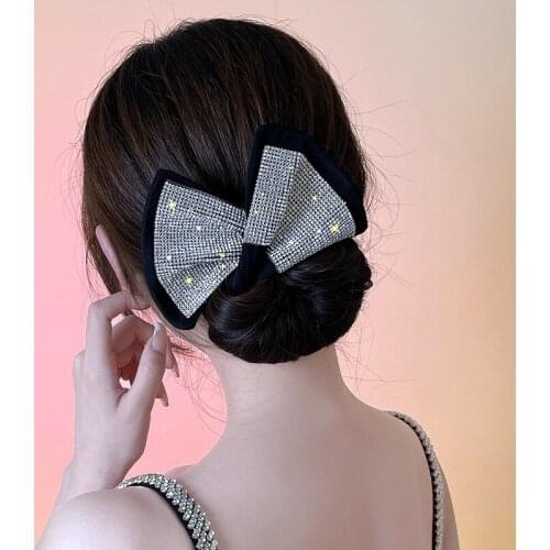 Sequins With Diamond Bowknots Lazy Twisting Coil Hair Device Beauty Balls Hair Accessories Artifact Korean Magic Twisting Clip