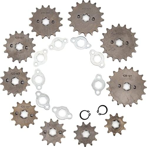 428 17mm Front Engine Sprocket 10 11 12 13 14 15 16 17 18 19T Tooth For Dirt Pit Bike ATV Quad Go Kart Buggy Scooter Motorcycle