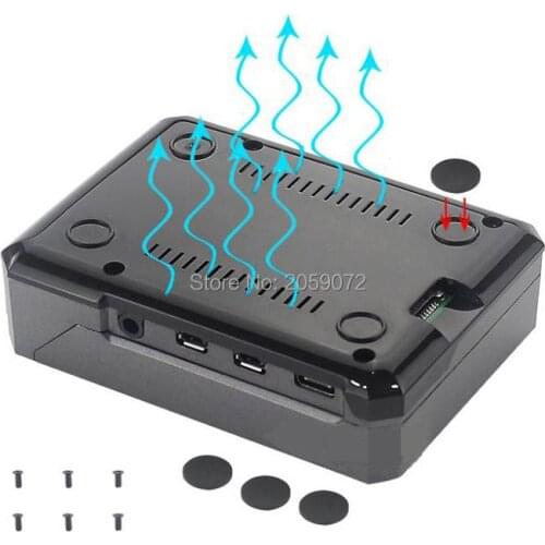 Raspberry Pi 4 model B aluminum alloy case slider magnetic suction case ,for Raspberry pi 4B