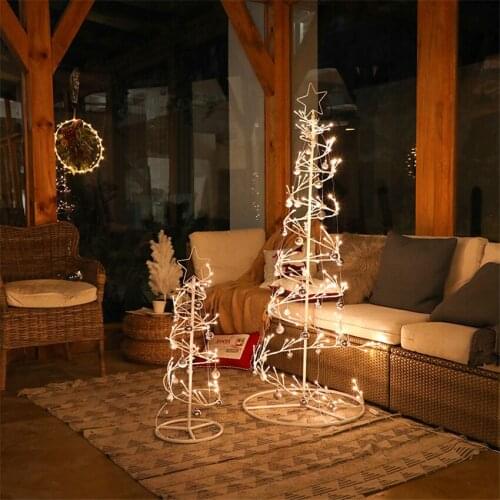 Christmas Tree Iron Table Lamps Led Living Room Decoration Childrens Room Night Lights Bedroom Room Home Lighting Star Lights