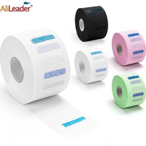 Alileader 1 Roll/Pack Hair Cutting Accessory Neck Paper Adjustable Barber Dedicated Salon Hairdressing White Black Neck Strips