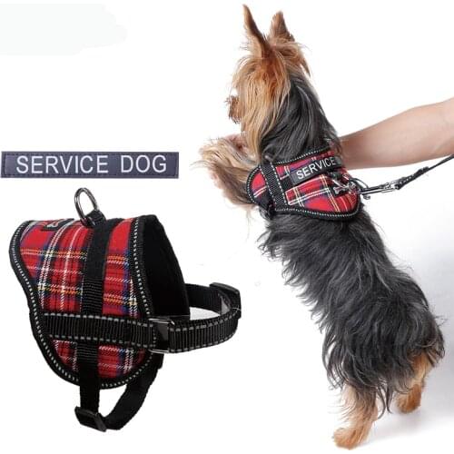 Reflective Puppy Dog Service Harness with slogan Pet Puppy Dog Collar Harness Chihuahua Teacup Care S M L Dog Collar Harness