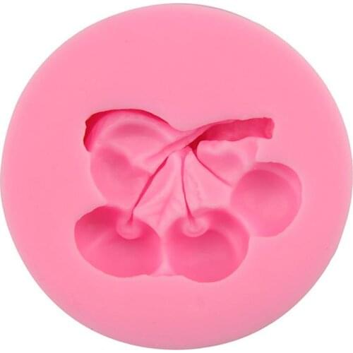 Cherry Shaped Mold Non-Stick Creative Fondant Mold Silicone Cake Mold Candy Making Mold Chocolate Mould For DIY Cocina Baking