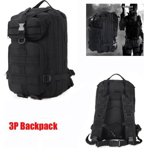 3P Military Army Mens Tactical Backpack Nylon Outdoor Camping Hiking Sports Bag For Climbing Traveling Hunting Trekking Cycling