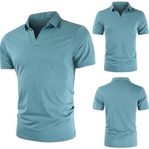 High Quality Men Casual Solid Color Turn Down Collar Short Sleeve Top Slim Business Shirt Men Clothing Soft Comfortable