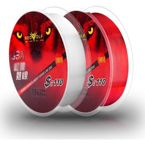 High quality 100M Fighter Fishing Line Nylon Fishing Line Super Strong 2-35LB Monofilament Line Japanese Material Carp Fishing