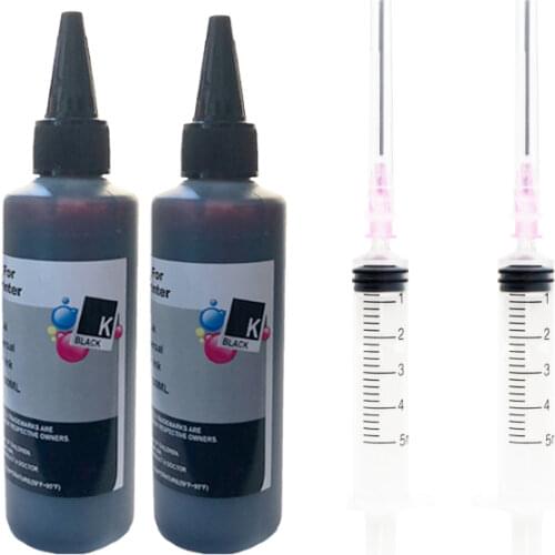 HTL 4PK 100ml Refill Dye Ink Kit for Epson for Canon for HP for Brother for Lexmark for Dell Printer for CISS Ink