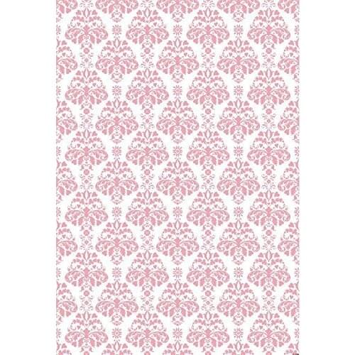 Name Number Custom Printing 5x7ft Pink Damask Photography Backdrop Background Studio Prop