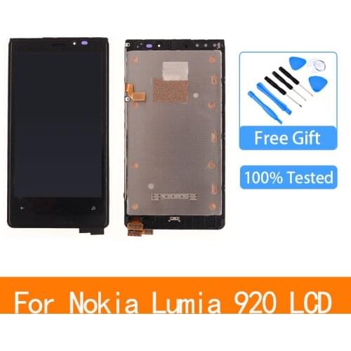 4.5" For Nokia Lumia 920 LCD Display Touch Screen Digitizer Assembly Frame