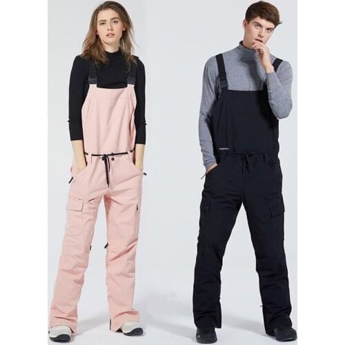 Winter Warm Women Waterproof Men Snow Pants Windproof Snowboarding One-Piece Snow Pants Trousers Man Skiing Clothes Ski Overalls