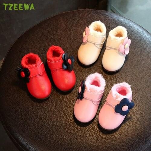 2020 Winter Shoes For Girls Plush Bottes Warm Toddler Boots Kids Shoes Baby Snow Boots Children Shoes Baby Girls Boots