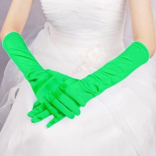 10pc/ lot 38cm 20colorWomen green lady dancing performance long gloves fashion evening party glove free shipping