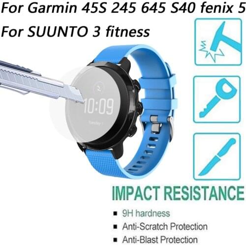 2/3/5 Pcs Tempered Glass Screen Protector Film For Suunto 3 Fitness for Garmin Forerunner 45S 245 645 Approach S40/Fenix 5S
