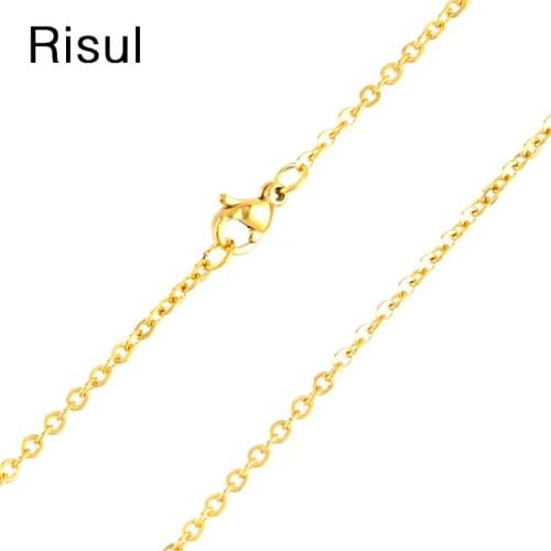 2mm Stainless Steel Chain For Jewelry Making Silver Color/Gold Color/Rose Gold Color Link Chain Rolo Bulk Necklace Cadena 0pcss