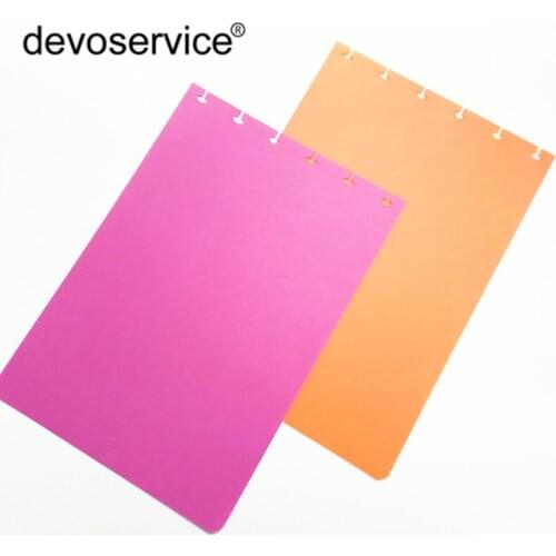 2PCS/Lot A5 Mushroom Hole Colorful Matte PP Plastic 6 Holes Notebook Cover for Diary Planner Office School Supplies Stationery