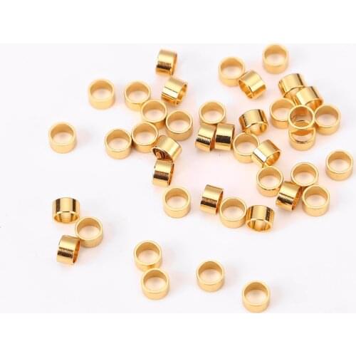 20pcs stainless steel Gold Color Closed Rings DIY Jewelry Accessories 5mm/6mm Diameter