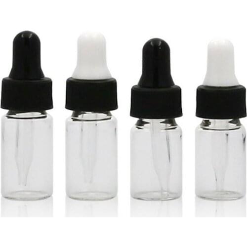 3ML Clear Glass Dropper Bottle, 4ML serum Vial, Cosmetic Packaging, Sample Display Container F20171303